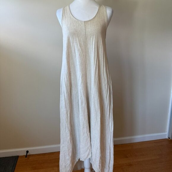 Thread & Supply Dresses & Skirts - Thread & Supply Linen Blend Women's Cream Beige Racerback Maxi Dress Size Medium